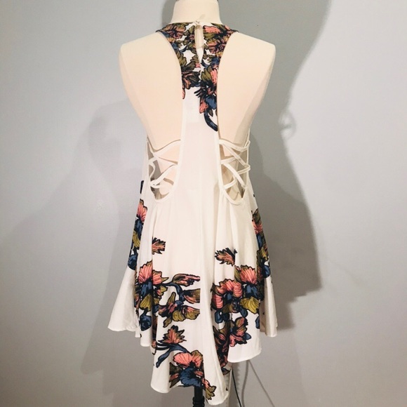 Romeo & Juliet Couture Dresses & Skirts - Floral Dress with Crisscross Cut Outs